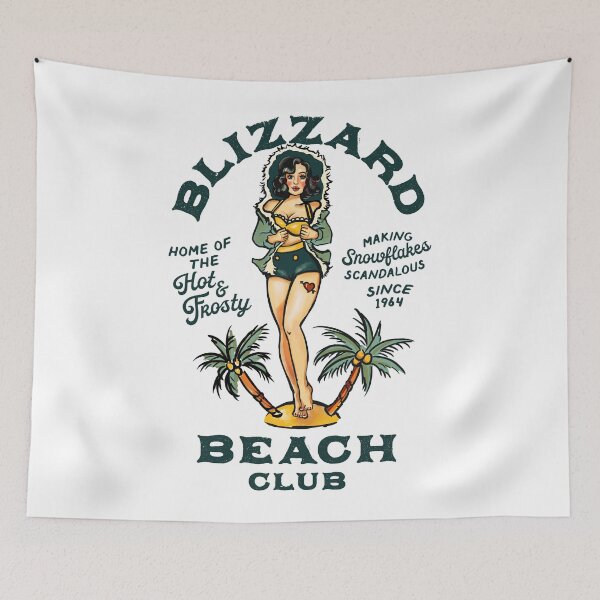 Item preview, Blizzard Beach Club Sexy Pin Up Girl Bar Art designed and sold by The Whiskey Ginger Design Shop.