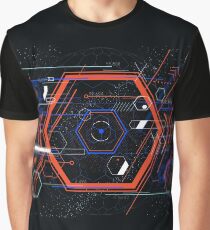 Tech futuristic abstract colorful hexahedron Graphic T-Shirt