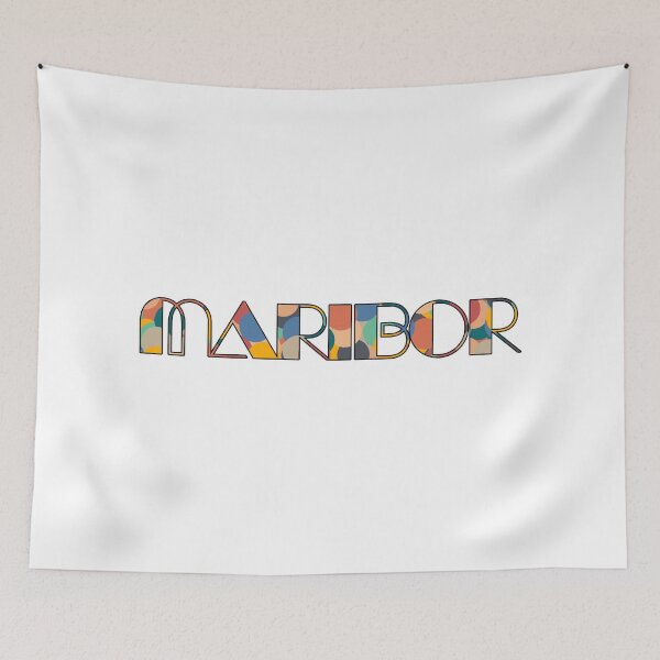 Item preview, Maribor Retro Pop Typography – Vibrant City Name Art designed and sold by Wanderful-roads.