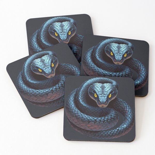 Item preview, Coiled black mamba snake  designed and sold by SpasovShop.
