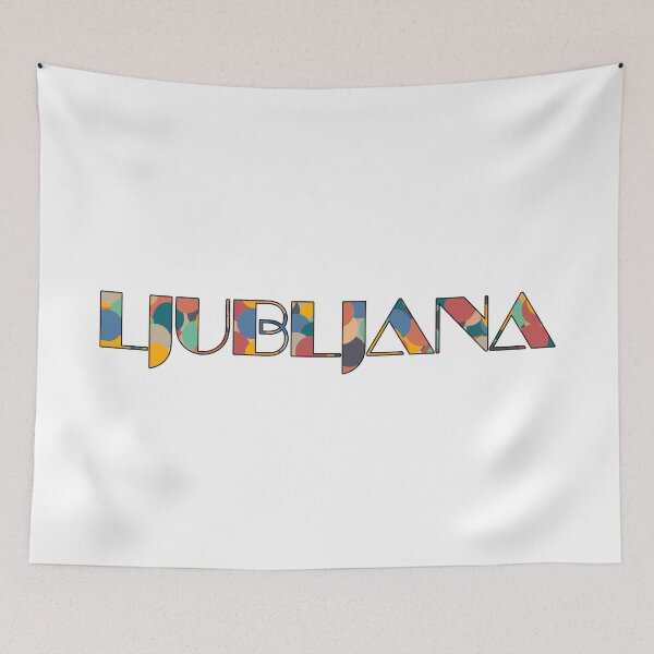 Item preview, Ljubljana Retro Pop Typography – Vibrant City Name Art designed and sold by Wanderful-roads.