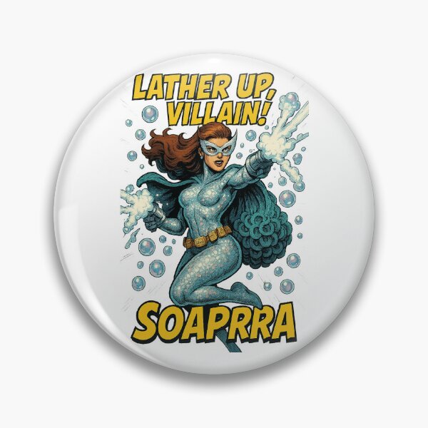 Artikelvorschau, Soapra – Lustiges Superhelden T-Shirt mit Seifenblasen entworfen und verkauft von Fandom Threads.