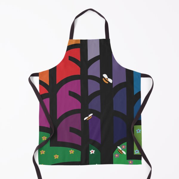 Item preview, Bees, Flowers, Trees. Colorful Art Poster designed and sold by Robert Hills.