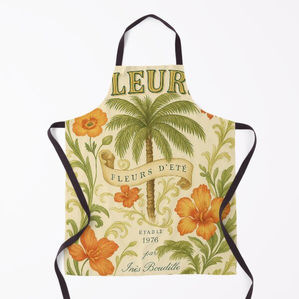 Item preview, Vintage Summer Floral Poster with Palm and Hibiscus Flowers designed and sold by weirdfishes123.