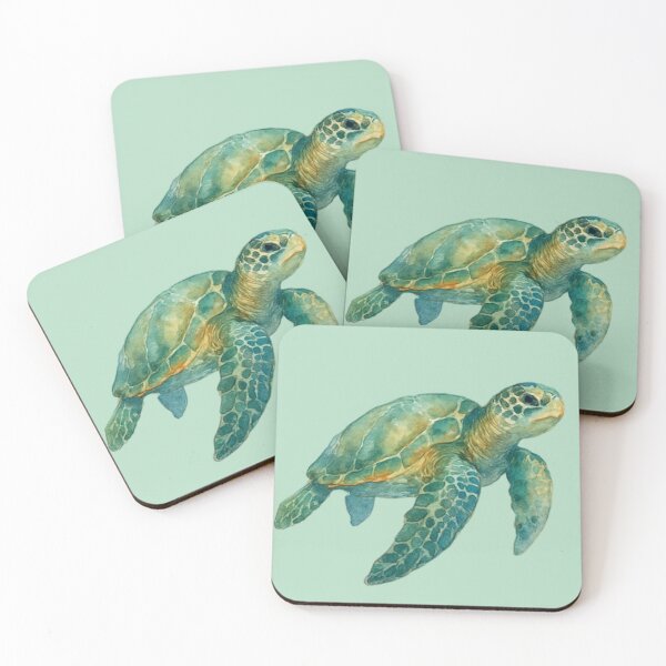 Item preview, Watercolor Sea Turtle Illustration designed and sold by Aakame.