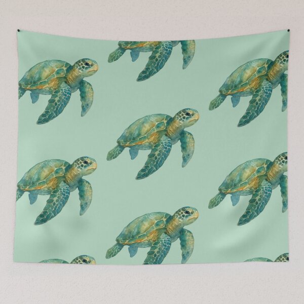 Item preview, Watercolor Sea Turtle Illustration designed and sold by Aakame.