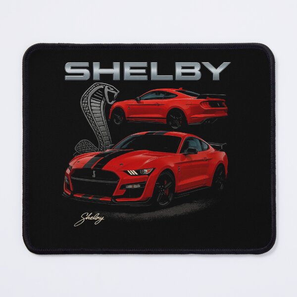Item preview, 2020 Shelby GT500 in Red with Black Racing Stripes and Cobra Logo designed and sold by TheArtOfCar.