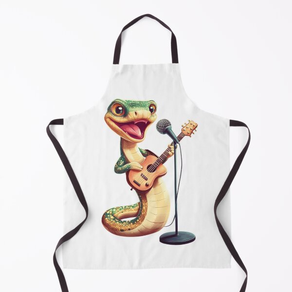 Item preview, Cute Snake Singing and Playing Guitar designed and sold by MelaDizayn.