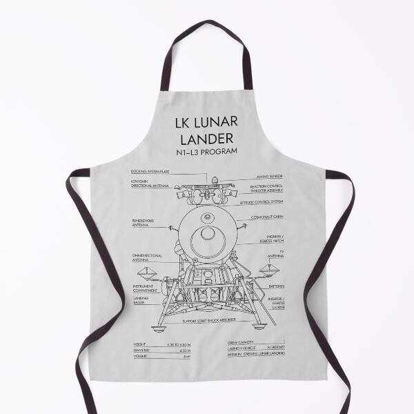 Item preview, LK Lunar Lander. N1-L3 Program. English (White Stencil-No Background) designed and sold by BGALAXY.