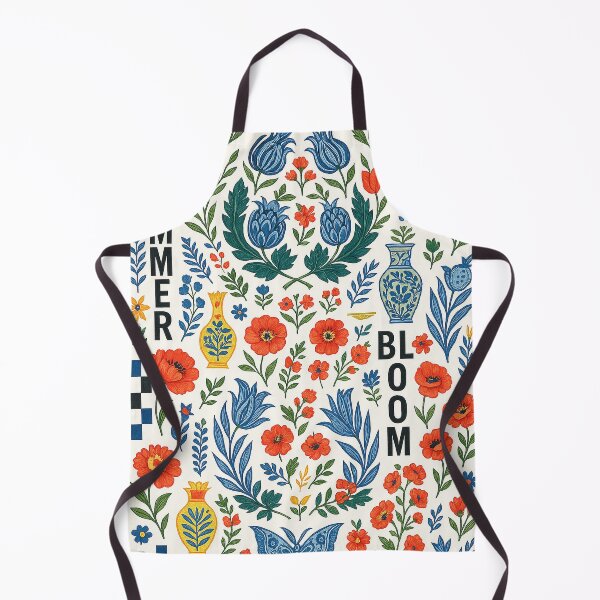 Item preview, Summer Bloom Botanical Folk Art Floral Poster designed and sold by weirdfishes123.