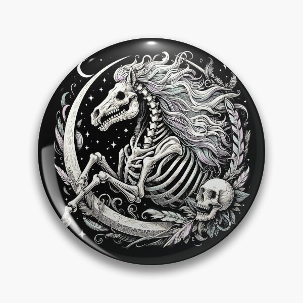 Item preview, Skeleton Horse Skull Halloween Sticker  designed and sold by candiscamera.