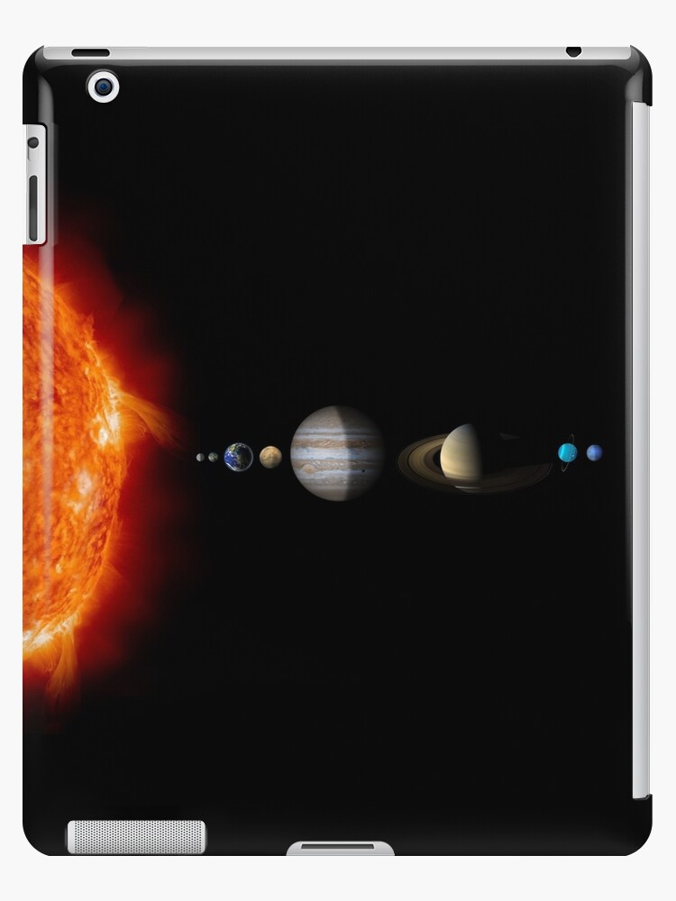 Solar System On Black Background With All The Planets And The Sun Hd High Quality Online Store Ipad Caseskin By Iresist