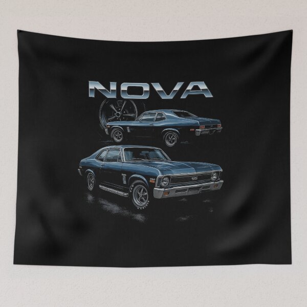 Item preview, 1970 Chevy Nova SS 396 – Classic Muscle Car in Midnight Blue designed and sold by TheArtOfCar.