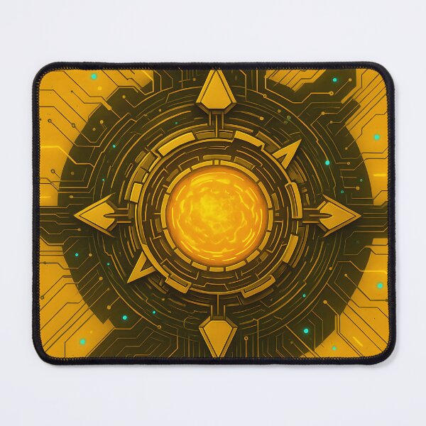 Item preview, Golden Circuit Core – Futuristic Tech Design designed and sold by Velun.