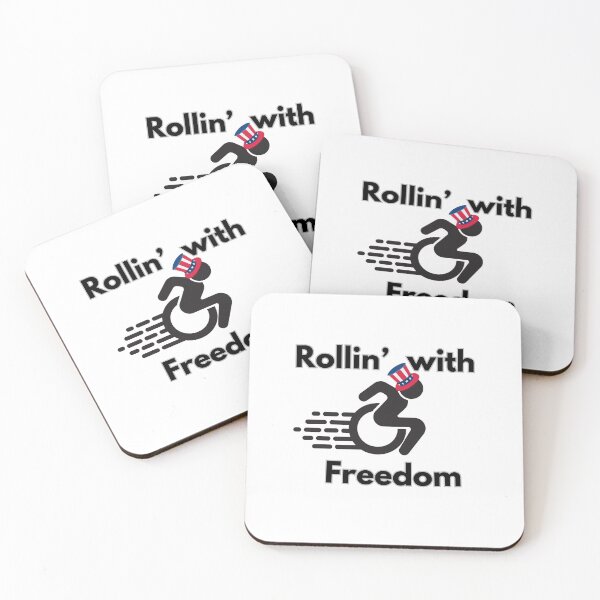 Item preview, Rollin’ with Freedom – Funny Patriotic Wheelchair Design designed and sold by It's Wheelie Cool.