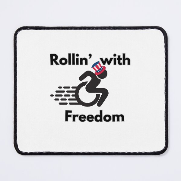 Item preview, Rollin’ with Freedom – Funny Patriotic Wheelchair Design designed and sold by It's Wheelie Cool.