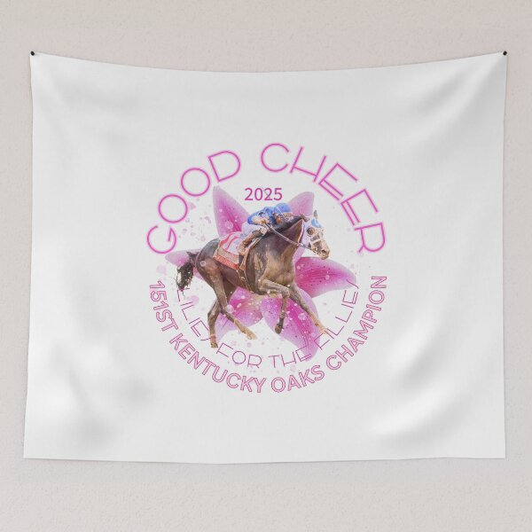 Item preview, Good Cheer- 2025 Kentucky Oaks Champion Filly horse racing design designed and sold by Ginny Luttrell.