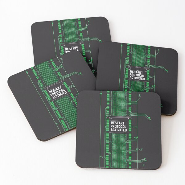 Item preview, Restart Protocol Activated | Matrix BIOS Vertical Tech Sticker designed and sold by Digital Artisan.