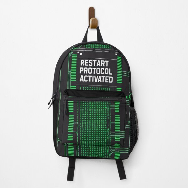 Item preview, Restart Protocol Activated | Matrix BIOS Vertical Tech Sticker designed and sold by Digital Artisan.