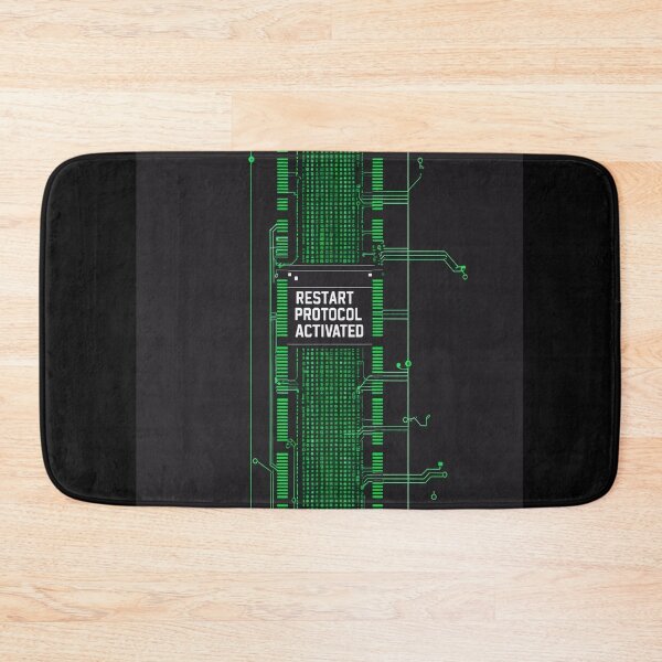 Item preview, Restart Protocol Activated | Matrix BIOS Vertical Tech Sticker designed and sold by Digital Artisan.