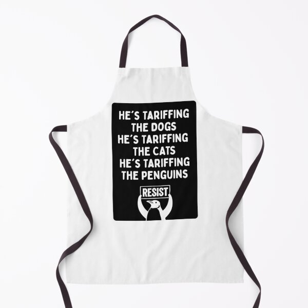 Item preview, Funny Protest Against Tariffs Resist / Tariffing Penguins / Activist - Black Knock Out designed and sold by SabbaticalSteve.