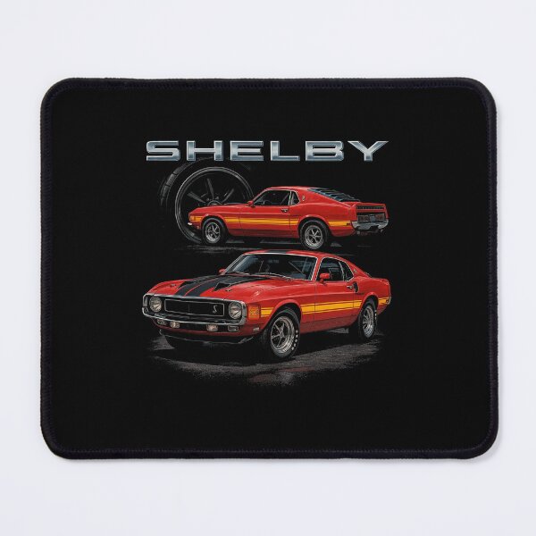 Item preview, 1969 Shelby GT500 – Red Fastback with Yellow Racing Stripes designed and sold by TheArtOfCar.