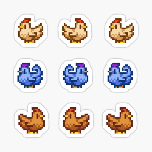 Item preview, Stardew Valley Chickens designed and sold by Artinkle.