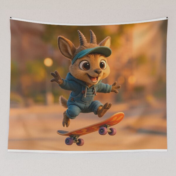 Item preview, Skater Klipspringer Antelope designed and sold by Sillytoe.