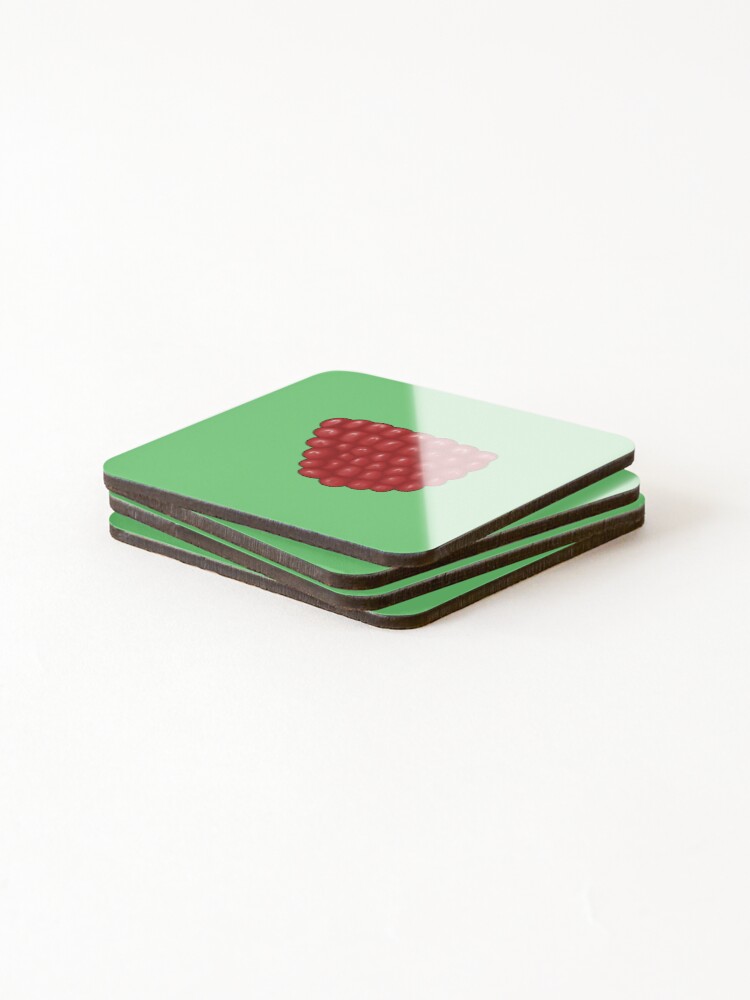Thumbnail 4 of 5, Coasters (Set of 4), Organic Raspberry designed and sold by Pigeondispatch.
