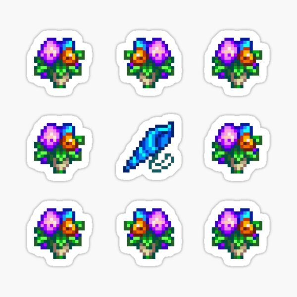 Item preview, Stardew Vallet Bouquets and Pendant designed and sold by Artinkle.