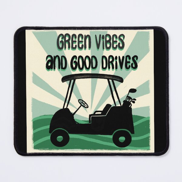 Item preview, Good Vibes and Good Drives Retro Golf Cart designed and sold by daphsam.