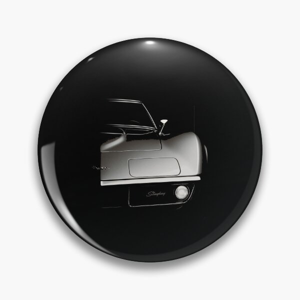 Item preview, 1969 Corvette Stingray Half Front View – Sleek Silver Classic Elegance designed and sold by TheArtOfCar.
