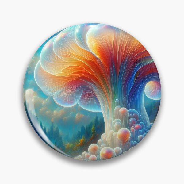 Item preview, Magical enormous funghi Fantasy Nature Art designed and sold by EmeraldeaArt.
