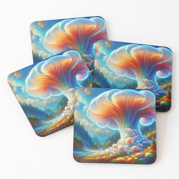 Item preview, Magical enormous funghi Fantasy Nature Art designed and sold by EmeraldeaArt.
