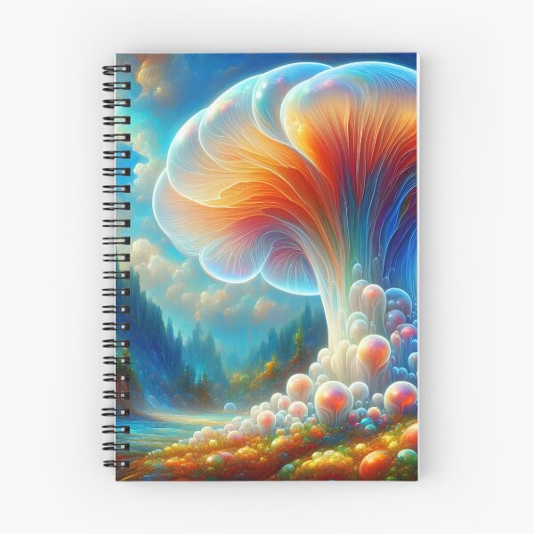 Item preview, Magical enormous funghi Fantasy Nature Art designed and sold by EmeraldeaArt.