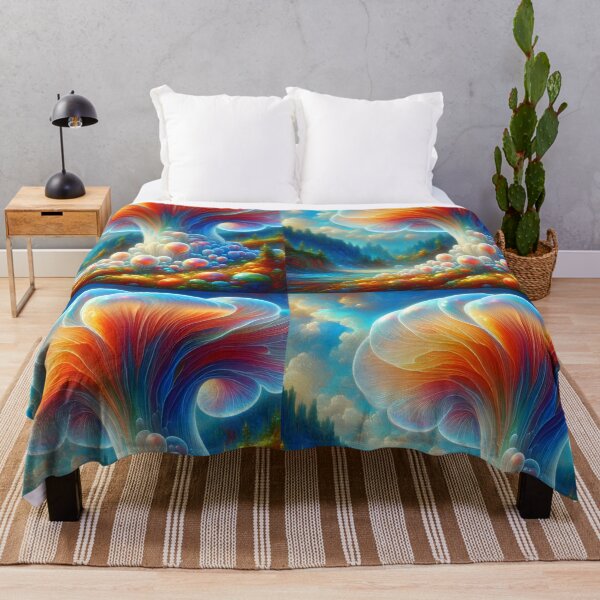 Item preview, Magical enormous funghi Fantasy Nature Art designed and sold by EmeraldeaArt.
