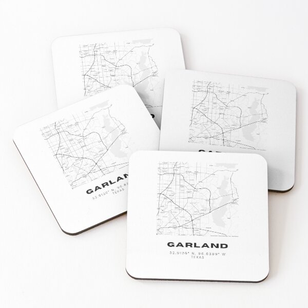 Item preview, Garland Map Poster – Minimalist Black & White Texas Wall Art designed and sold by RM-Journey.