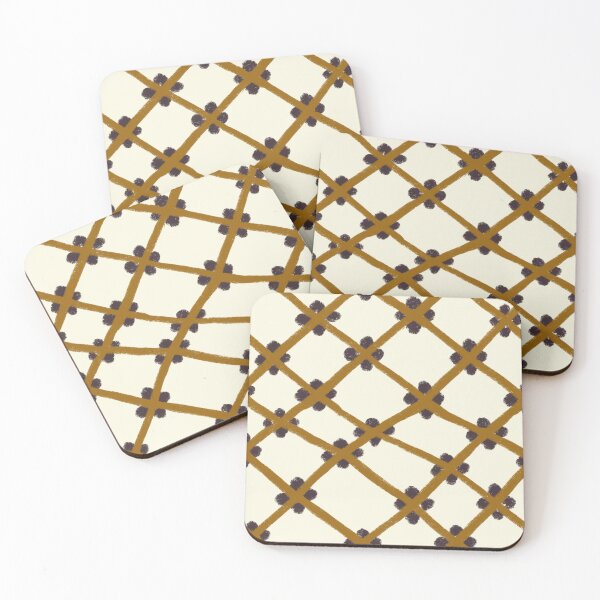 Item preview, Golden Lattice Bloom on Cream Large scale designed and sold by artievarudzite.