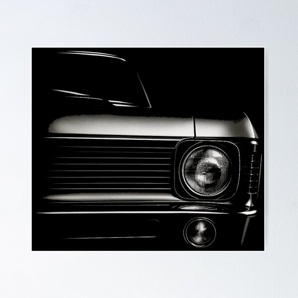 Item preview, 1970 Chevy Nova SS Half Front – Monochrome Muscle Icon designed and sold by TheArtOfCar.