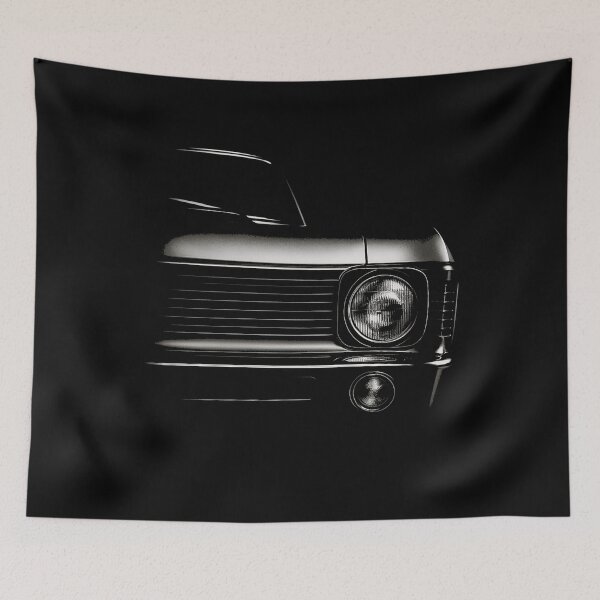 Item preview, 1970 Chevy Nova SS Half Front – Monochrome Muscle Icon designed and sold by TheArtOfCar.