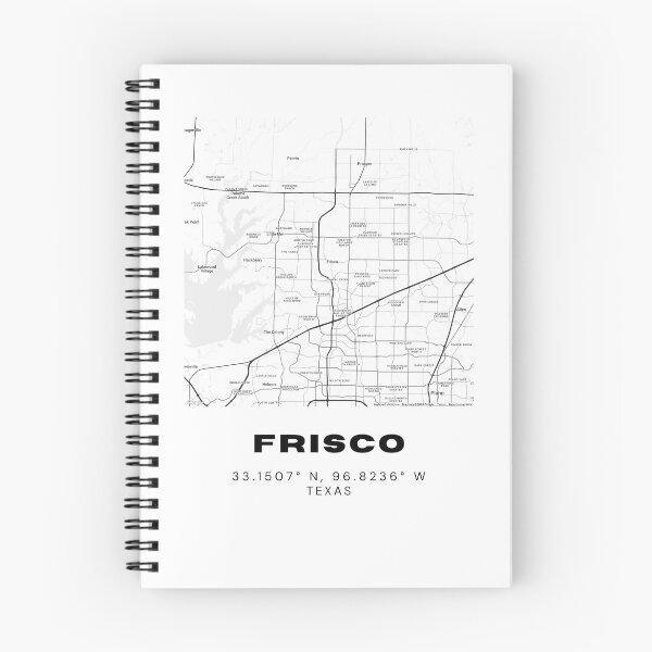 Item preview, Mapa artístico de Frisco: póster minimalista en blanco y negro del norte de Texas designed and sold by RM-Journey.