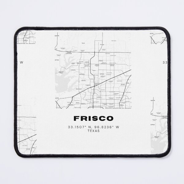 Item preview, Frisco Map Art – Minimalist North Texas Black & White Poster designed and sold by RM-Journey.