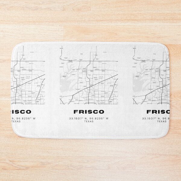 Item preview, Frisco Map Art – Minimalist North Texas Black & White Poster designed and sold by RM-Journey.
