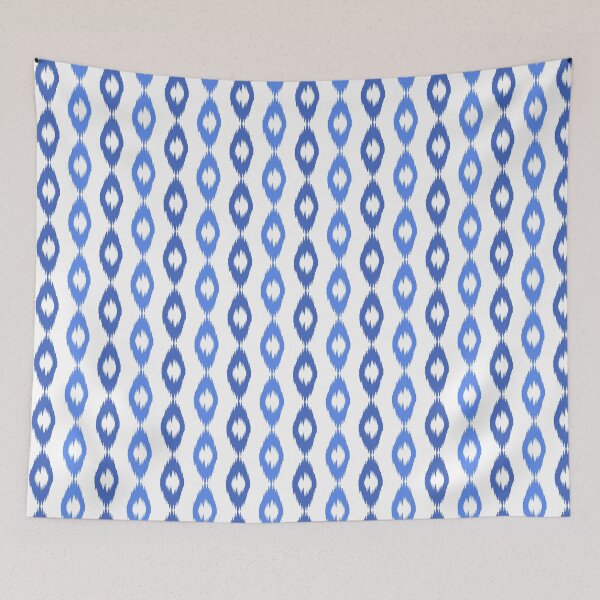 Item preview, Indigo Blue Ikat Chain Pattern  designed and sold by Sharon Schwalbe.