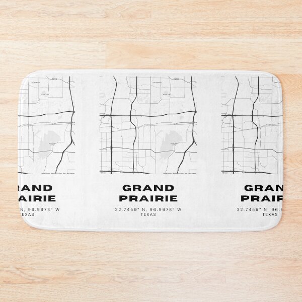 Item preview, Grand Prairie Map Print – Minimalist Black & White Texas Wall Art designed and sold by RM-Journey.