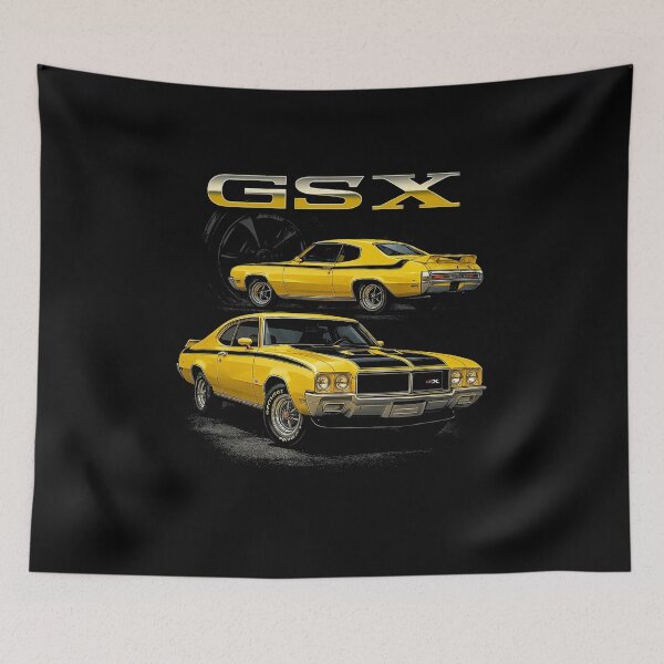 Item preview, 1970 Buick GSX Yellow – Legendary Muscle with Racing Stripes designed and sold by TheArtOfCar.