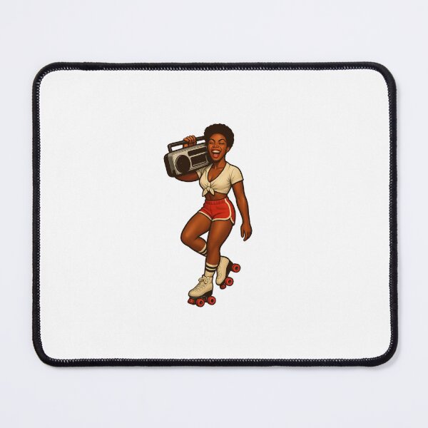 Item preview, Retro Roller Queen with Boombox designed and sold by heavyweights.