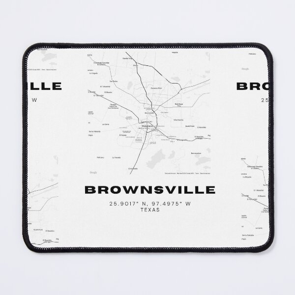 Item preview, Brownsville City Map – Minimalist Border City Print designed and sold by RM-Journey.