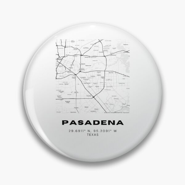 Item preview, Pasadena Map Poster – Minimalist Houston Area City Print designed and sold by RM-Journey.