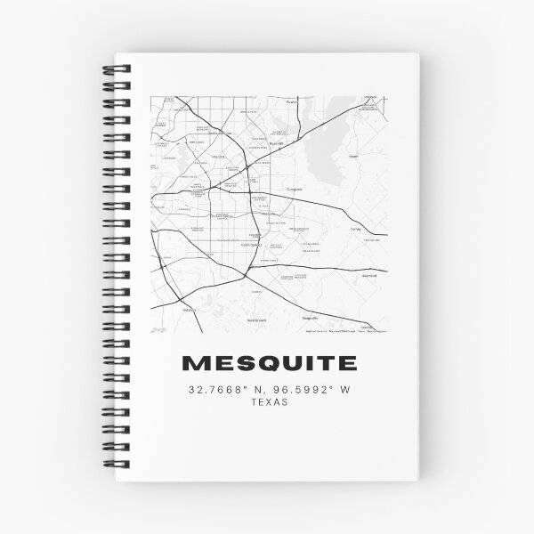 Item preview, Mesquite City Map – Modern Minimalist Texas Poster in Black & White designed and sold by RM-Journey.
